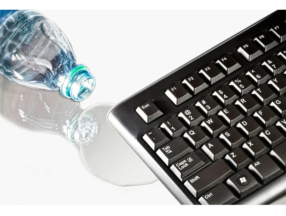 Teclado Logitech QWERTY Membrana español color negro