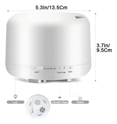 Humidificador Difusor Aromatizador Ultrasónico Banna BT-HUM-500 con voltaje de verde
