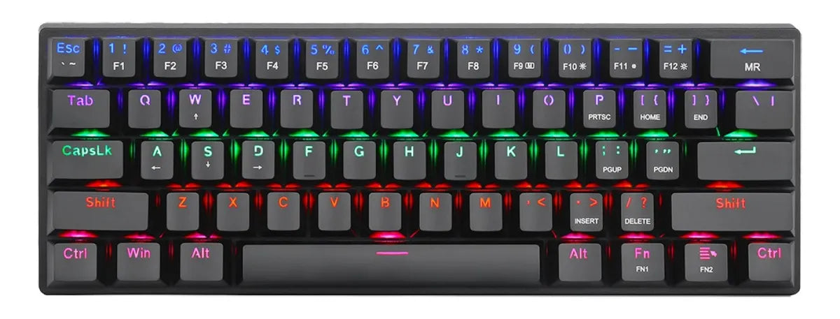 Teclado Gamer T-dagger Arena T-tgk321 Qwerty T-dagger Brown Español Color Negro Con Luz Rainbow