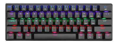 Teclado Gamer T-dagger Arena T-tgk321 Qwerty T-dagger Brown Español Color Negro Con Luz Rainbow