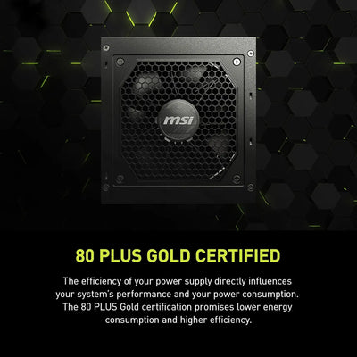 Fuente De Poder Msi Mag A750gl Pcie5 750w 80plusgold Fullmod Negro