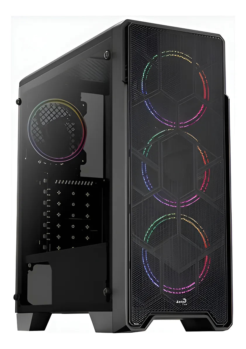 Gabinete Chasis Gamer Aerocool Ore Saturn 4 Ventiladores Frgb