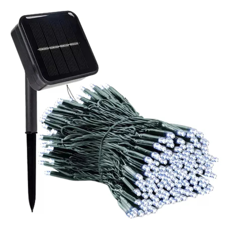 Luces De Navidad Solar Extension Luz Micro Led Navideñas Blanco