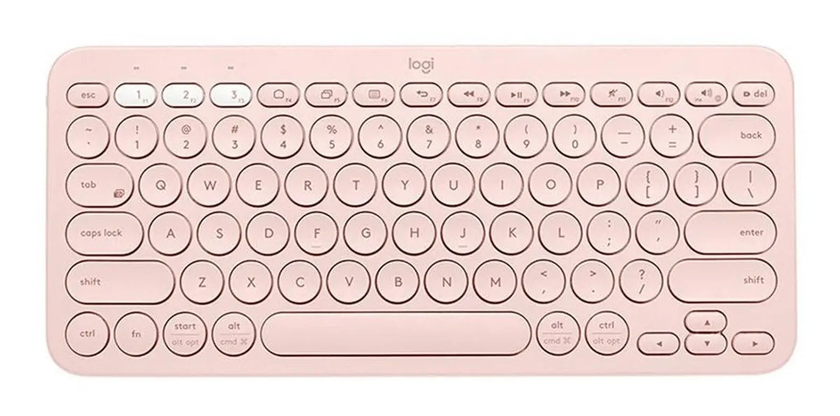 Logitech K380 Teclado Bluetooth Multi dispositivo Rosado Color del teclado Rosa Idioma Español