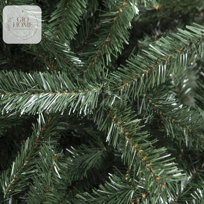 Arbol De Navidad Escoces 2.00m 1049 Puntas Gio Home Pino Navideño Look Natural Base Metalica Artificial Para Decoracion Con Bolas Adornos Extension Cintas Bombillos Botas Campanas Luces Estrella Noel