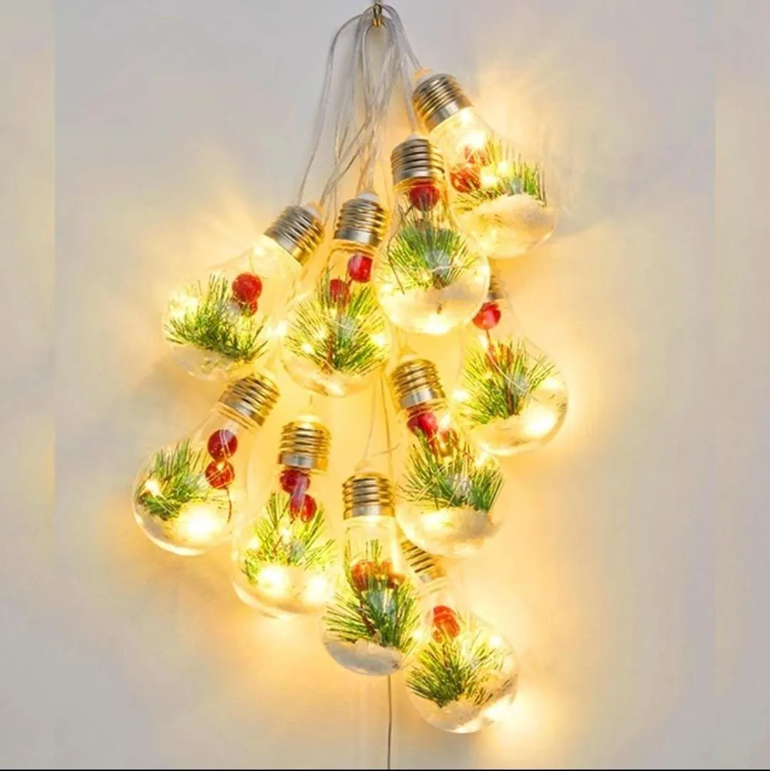 Bola Navidad Led Transparente Adorno Decoración Navideña