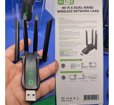 Icaning Ax900 Wifi 6 Adaptador Usb Bt Gigabit 4 Antenas