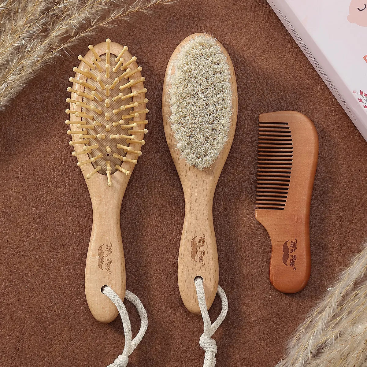 Juego De Cepillo Y Peine Para Bebes Suaves Y Naturales.