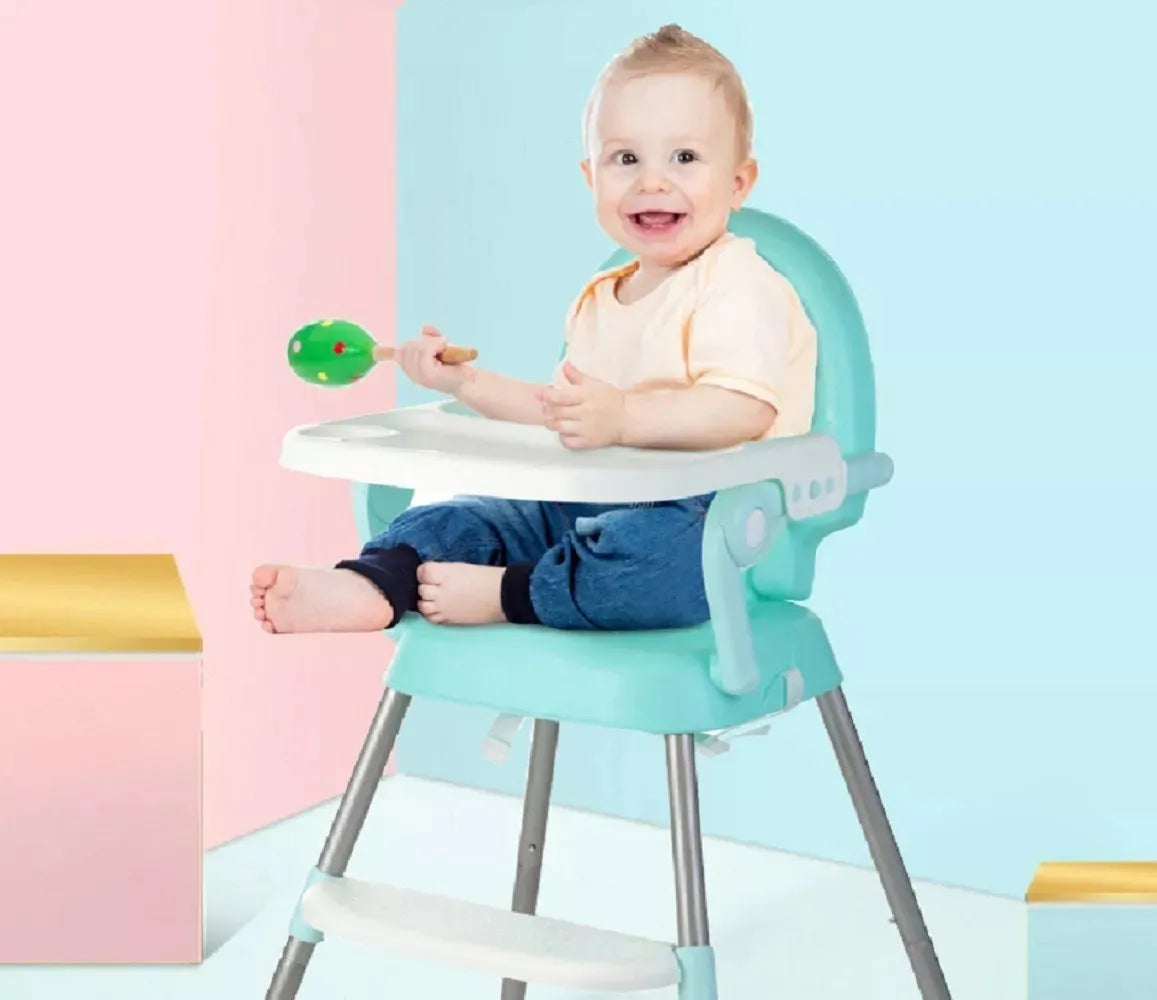 Silla Comedor Para Bebe Portátil Niños Color Niñ@s Gris
