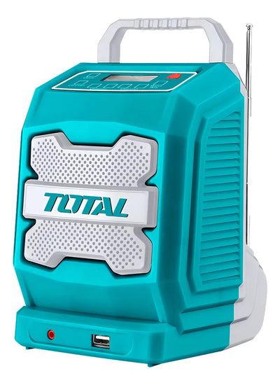 Radio De Trabajo Inalambrico Am/fm Sin Pila Tjrli2001 Total Turquesa