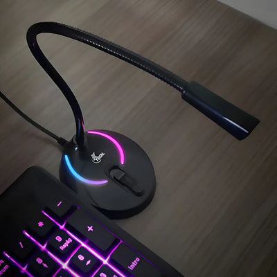 Microfono Gamer Xtech Glisser Xts 680 Usb Colores Dimm Color Negro
