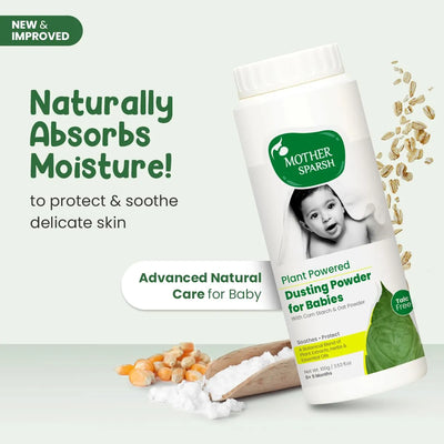 Mother Sparsh Polvo Natural Sin Talco Para Bebes, 3.53 Oz (p