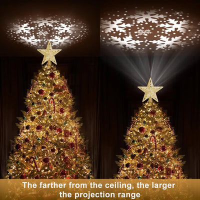 Estrella Navideña Iluminada Con Proyector 3d Led 6 Patrones