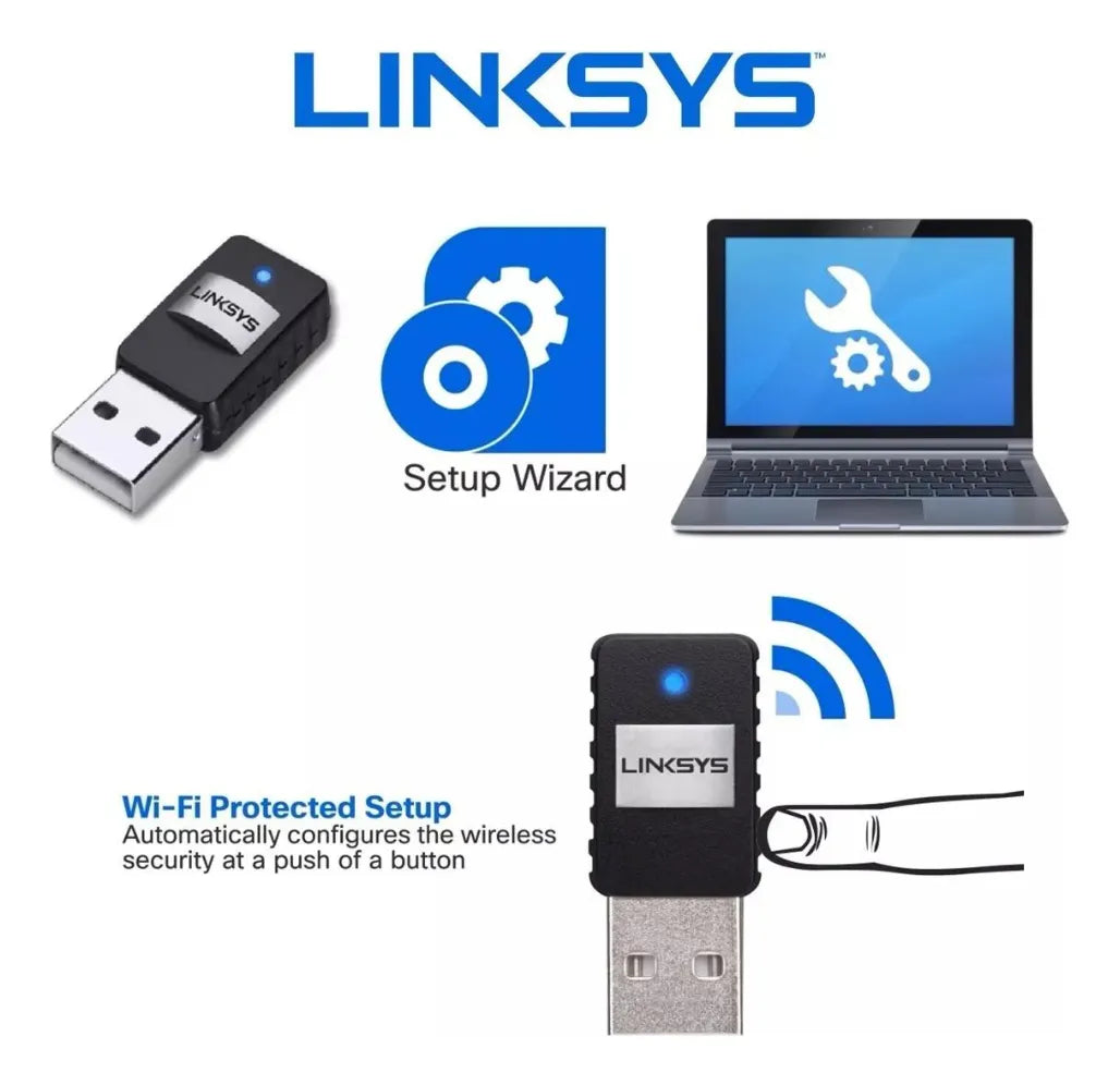 Linksys Ae6000 Adaptador Mini Usb Wifi Dual Band Ac 580mbps