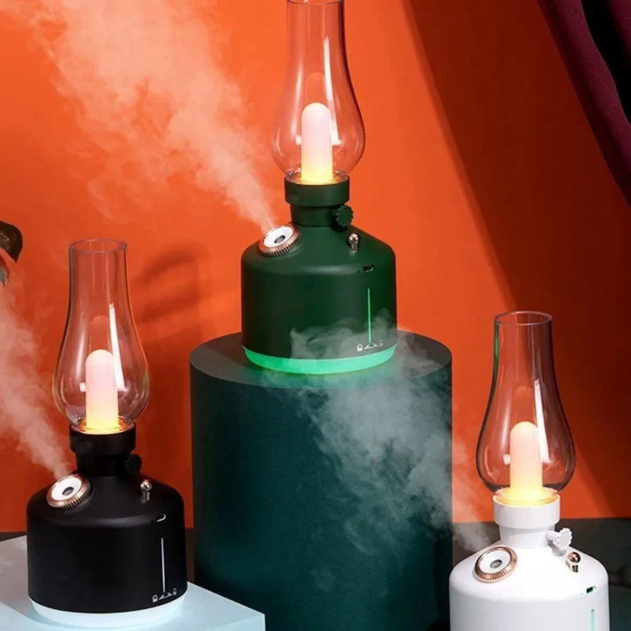Difusor De Aromas Humidificador Lampara Retro + Esencia Aleatorio
