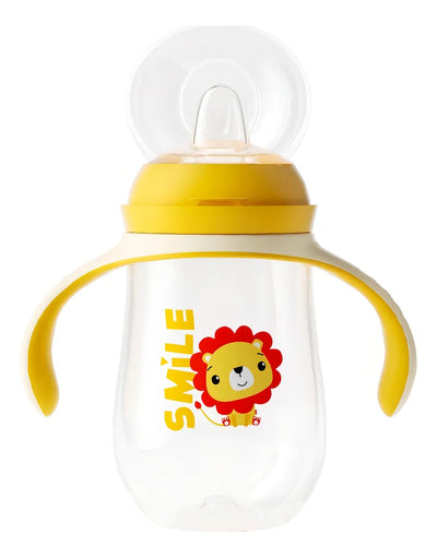 Vaso Pitillo Entrenador Antiderrame De Agua Para Bebe 9oz Color Amarillo