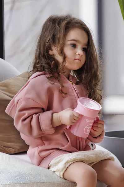 Vaso 360 Twistshake - Vaso De Entrenamiento Niños 230 Ml Color Rosa pastel Liso