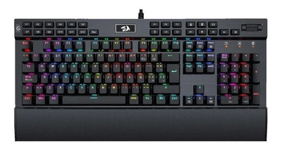 Teclado Redragon Yama QWERTY Outemu Purple español latinoamérica color negro con luz RGB