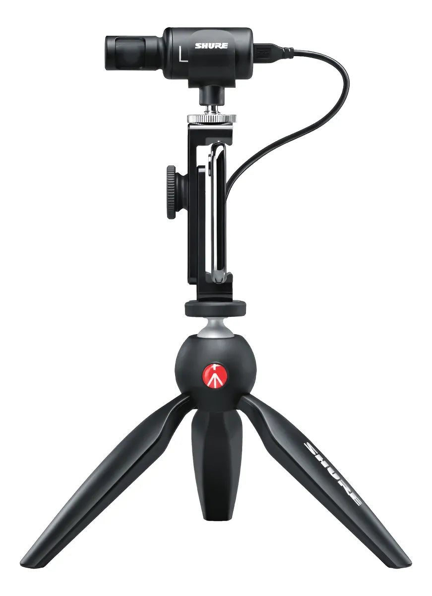 Micrófono Shure MV88 + Video Kit Condensador Cardioide color negroS