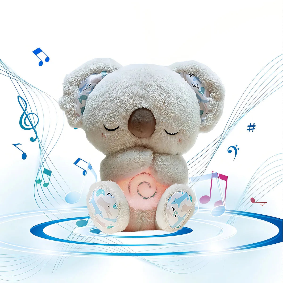 El Sueño De Los Niños: Koala Que Late, Brilla Y Respira Color Gris