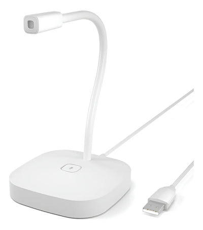 Micrófono de escritorio para pc notebook profesional color blanco G22 Seisa