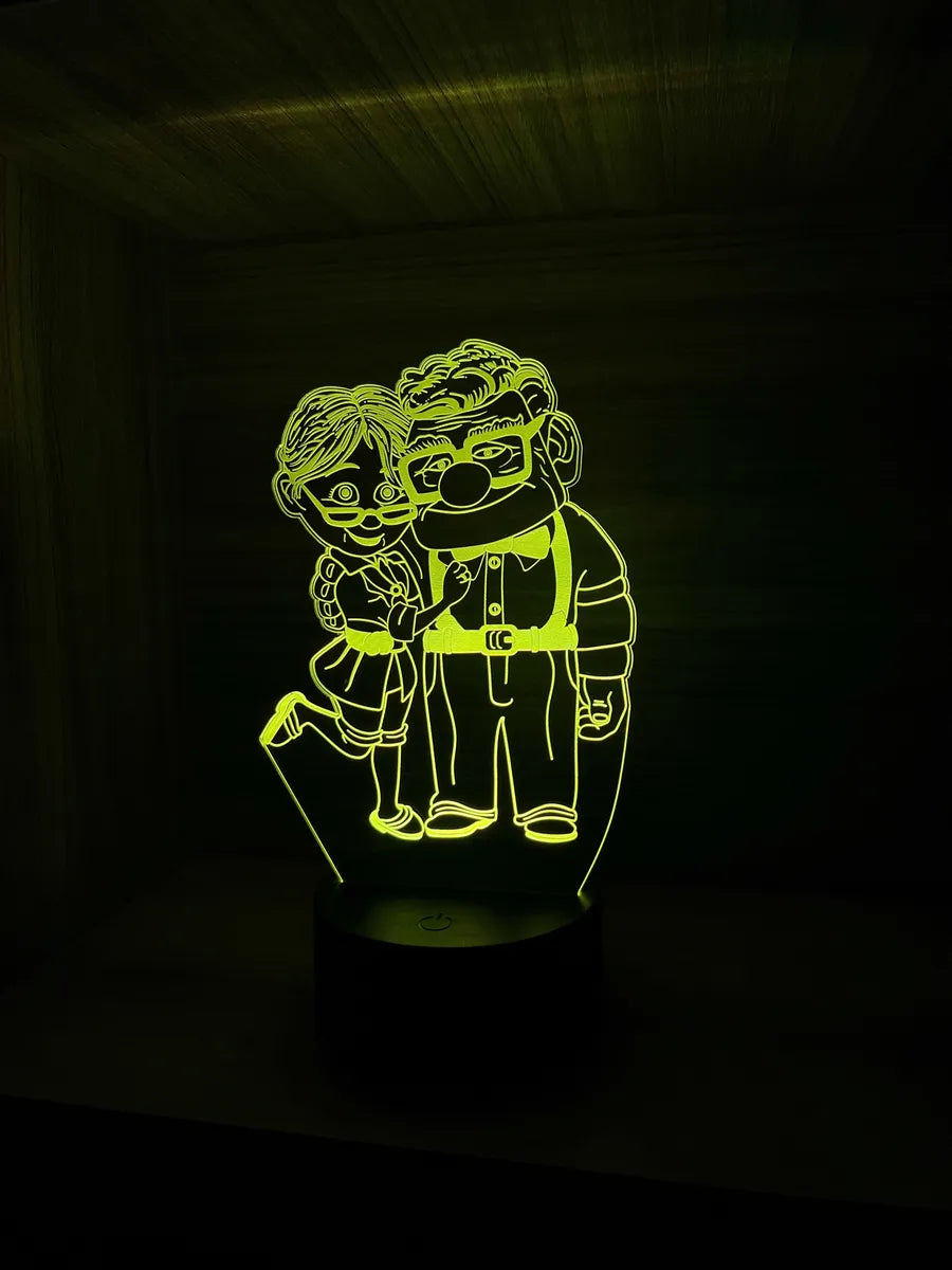 Lámpara De Noche Led Up Carl Y Ellie Decoración Regalo Negro