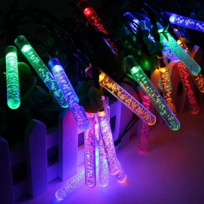 Extensión 20 Tubos Con Luces Navideñas Led Solar Codream