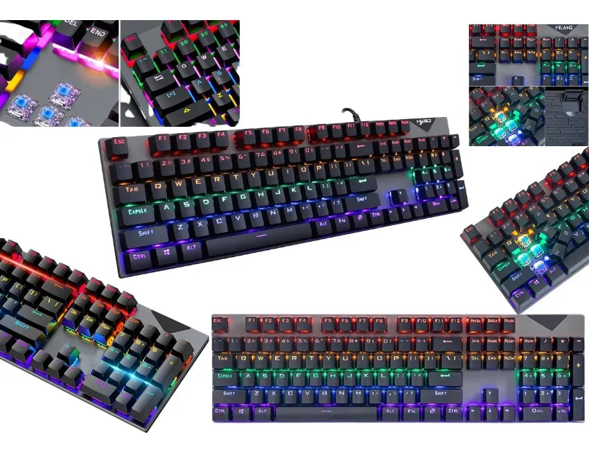 Teclado Mecánico Gamer Rgb Switch Azul K-79 Negro Inglés Internacional