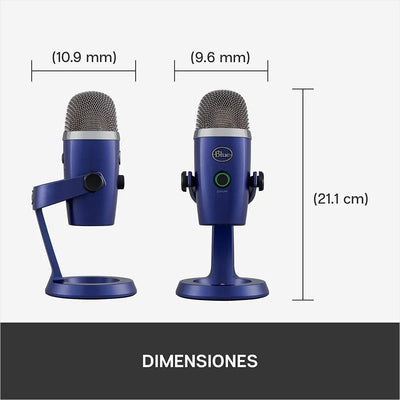 Micrófono Blue Yeti Nano Condensador Omnidireccional color vivid blueS