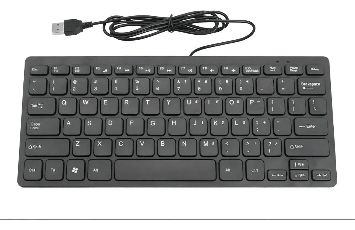 Teclado Alámbrico Aaa-1000 Compatible Con Windows Y Mac Color del teclado Negro