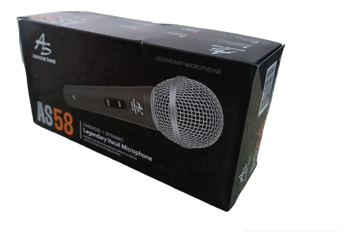 Microfono Vocal Profesional Metalico Alta Sensibilidad Color Negro