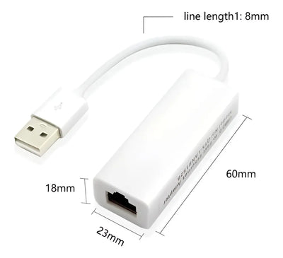 Adaptador Usb Ethernet Red Lan Ethernet Rj45 A Usb 2.0
