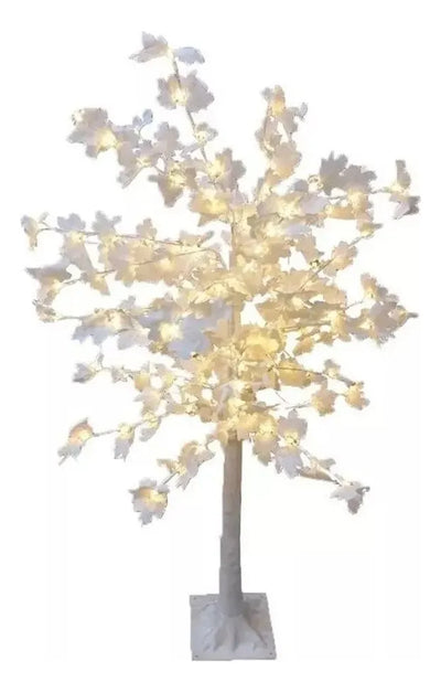 Arbol Hojas Luz Decoración Bodas Color Blanco 180 Cm Navidad