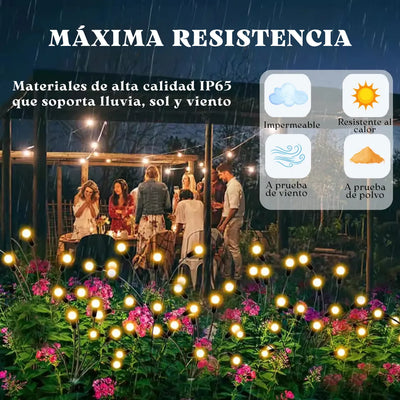 Luces Navidenas Solares Exterior Luces Luciérnagas Led 2pz Amarillo