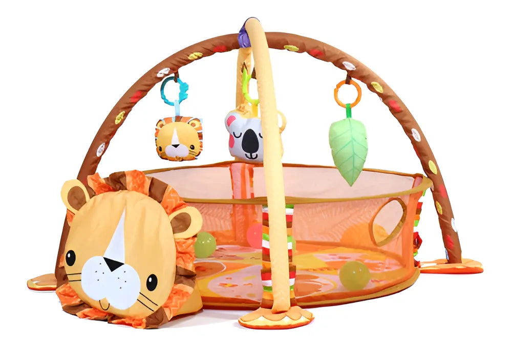 Gimnasio Y Corral Para Bebe Leon, ( Piscina De Pelotas ) Color Leon
