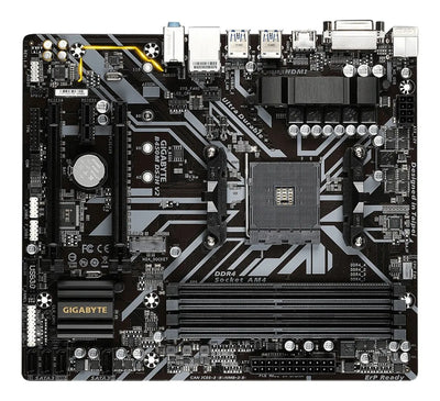 Motherboard Am4 B450m Ds3h Tarjeta Madre Gigabyte Amd Ddr4 Color Negro