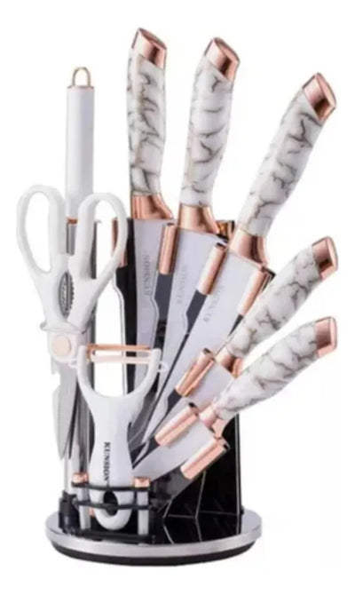Set De Cuchillos Marmolizados