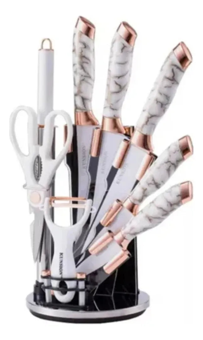 Set De Cuchillos Marmolizados
