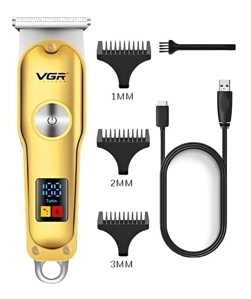 Máquina Patillera Barbera Trimmer Vgr-290 Profesional Led