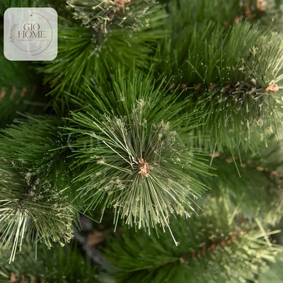 Arbol De Navidad Noruega 2.25m 592 Puntas Gio Home Pino Navideño Look Natural Base Metalica Artificial Para Decoracion Con Bolas Adornos Extensiones Cintas Bombillos Botas Campanas Luces Estrella Noel