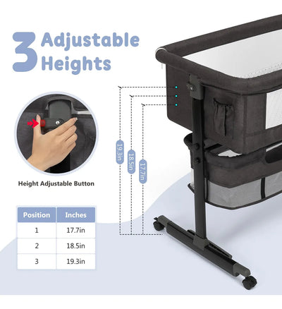 Cuna Para Bebe, Moises 3 En 1 Para Bebe, Moises Con Ruedas,