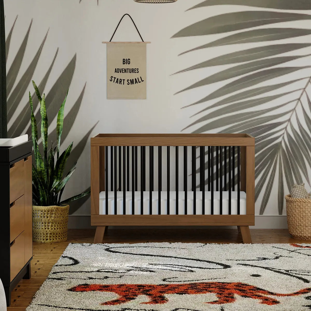 Cuna Convertible 3 En 1 Con Cama De Niño Y Sofá Natural Waln