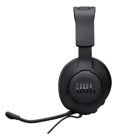 Auriculares Jbl Quantum 100m2 para jugadores con cable y micrófono, color negro