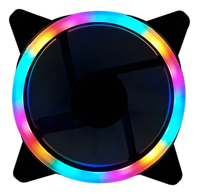 Ventilador Torre Gamer 12cm Rgb Nicols Doble Aro De Color