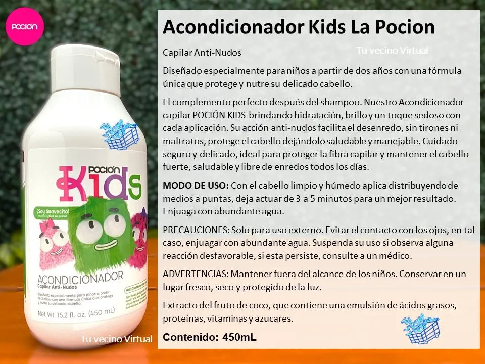 La Pocion Kit Niños Tratamiento Capilar + Shampoo La Pocion