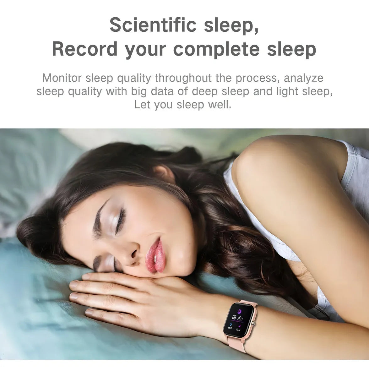 Smartband Colmi P Series P8 display de 1.69" con correa de silicona - color black