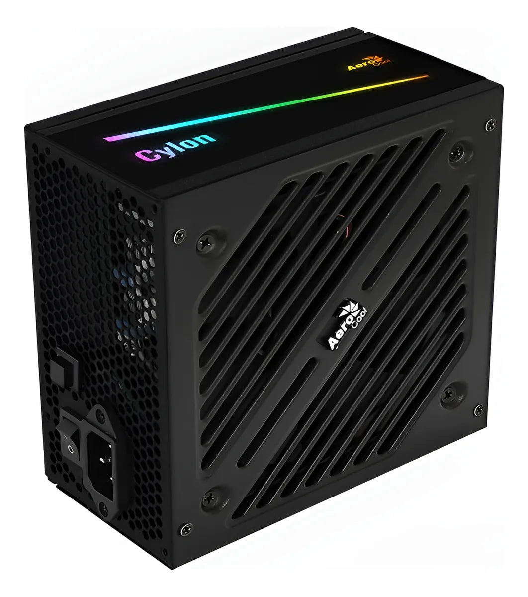 Fuente De Poder Aerocool Cylon Rgb 700w 80 Plus Bronce Rgb Black