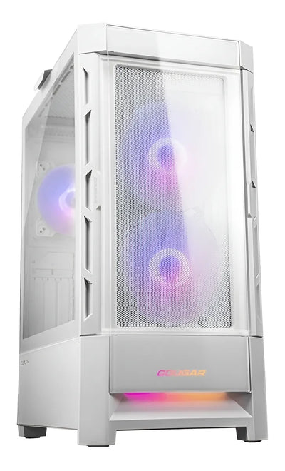 Armario Cougar Duoface Rgb de vidrio templado blanco para jugadores. Medio