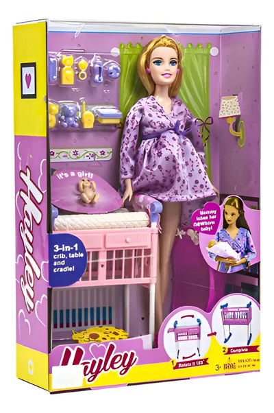 Lucy Barbi Muñeca Embarazada Con Accesorios Para Niñas