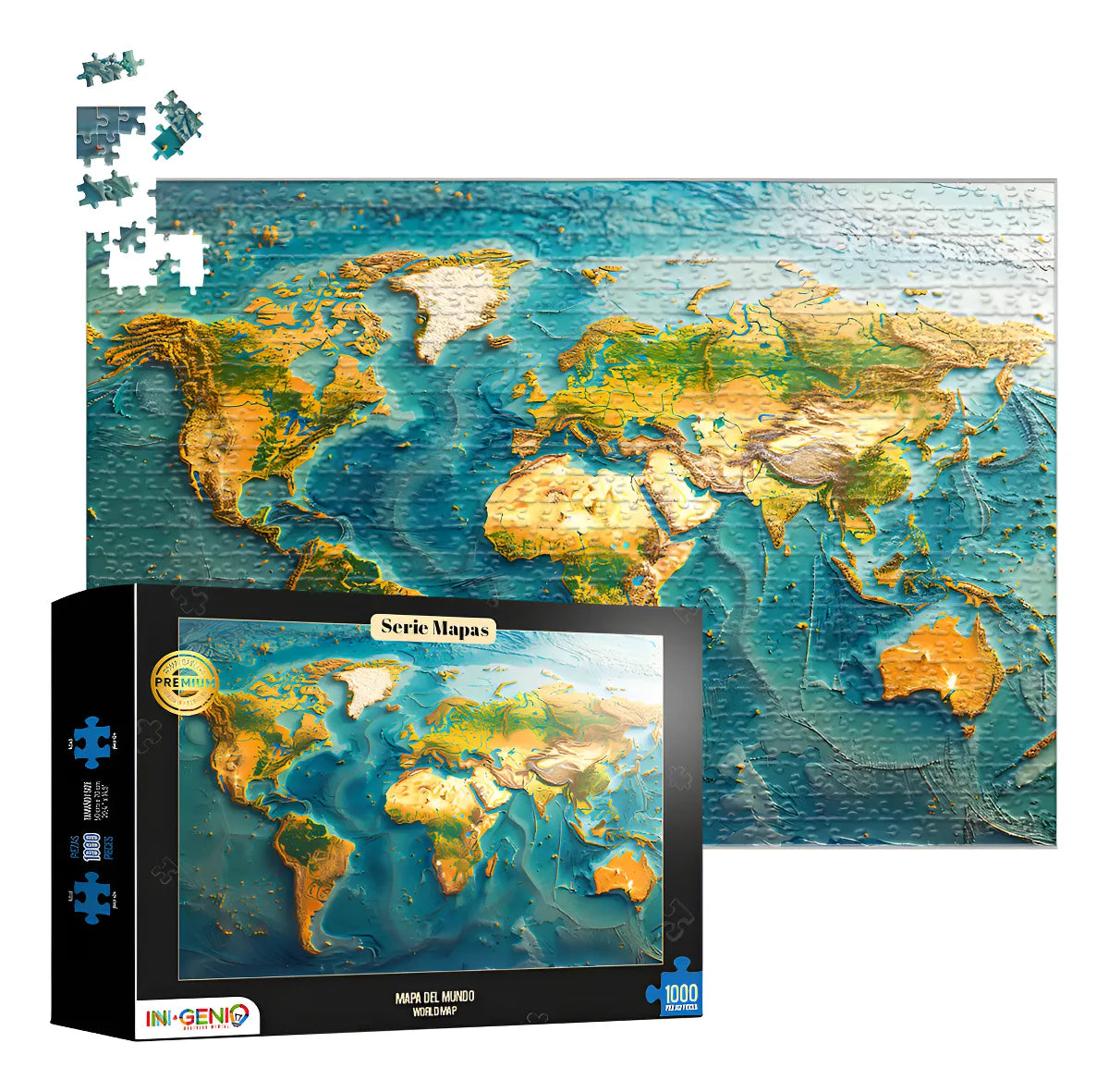 Rompecabezas 1000 Piezas Mapa Del Mundo (ing204)
